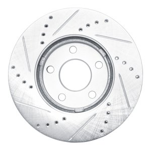 Chevrolet HHR Brake Rotor (1) - Front Right - R1 Concepts - Drilled & Slotted - Silver - `06-`11